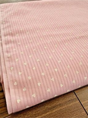 Vintage 80s Baby Pink Tiny Hearts Quilting Cotton Fabric 3 yards + 3" L x 44" W